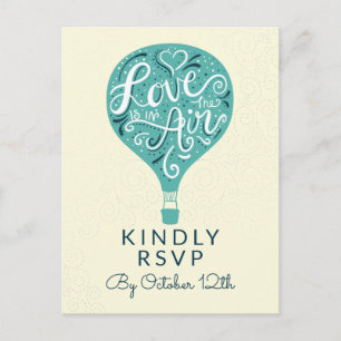 Handgeschriebene Liebe Türkise Hochzeitsmahlzeiten Postkarte