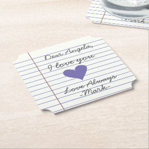 Handgeschriebene Lieben oder Nachrichten für Noteb Untersetzer