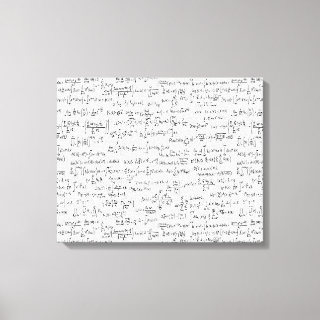 Handgeschriebene Mathematikgleichungen // Leinwanddruck (Vorderseite)