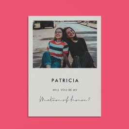 Handgeschriebene Matron of Honor Vorschlag Karte