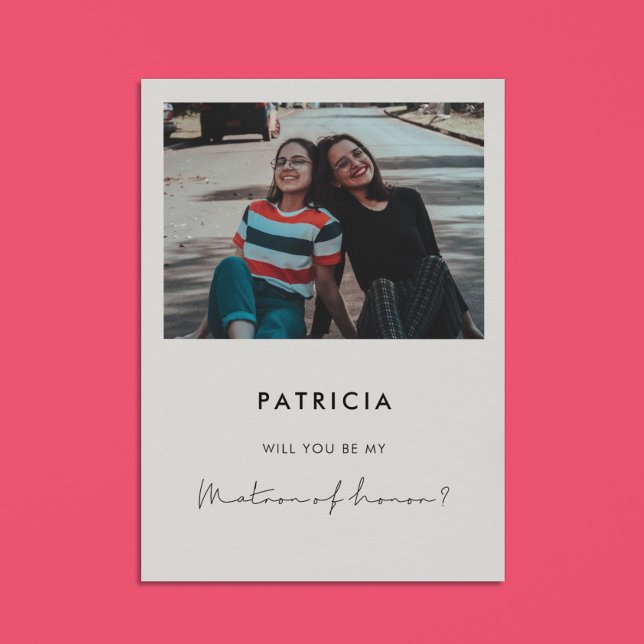 Handgeschriebene Matron of Honor Vorschlag Karte (Von Creator hochgeladen)