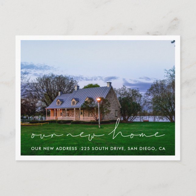 Handgeschriebene minimalistische Ankündigung von F Postkarte (Vorderseite)