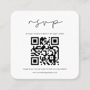 Handgeschriebene minimalistische QR-UAWG Begleitkarte