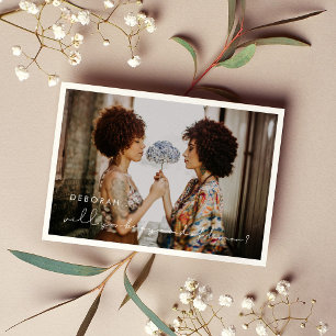 Handgeschriebene minimalistische Trauzeugin Einladung