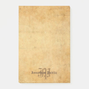 Handgeschriebene Monogramm-Elegant-Vorlage Classic Post-it Klebezettel