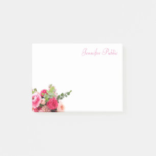 Handgeschriebene Name Chic Template Aquarellfarben Post-it Klebezettel