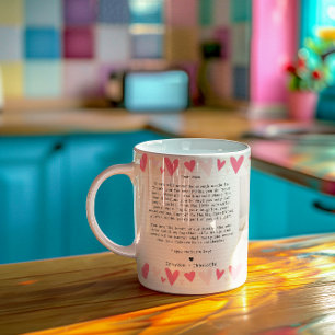 Handgeschriebene Notiz an Mama   Zwei-Foto-Collage Kaffeetasse