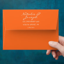 Handgeschriebene orangefarbene kühne whimsical Hoc