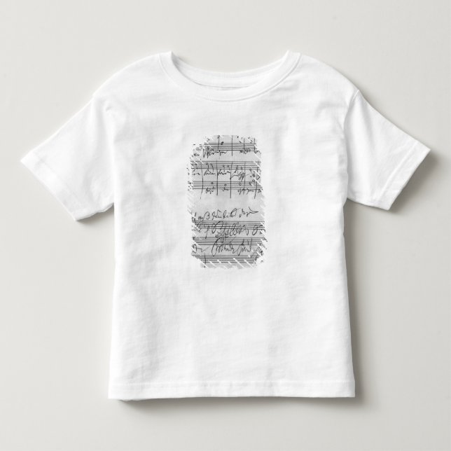 Handgeschriebene Partitur Kleinkind T-shirt (Vorderseite)