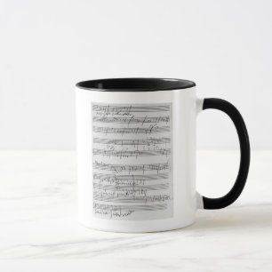 Handgeschriebene Partitur Tasse