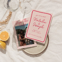 Handgeschriebene Retro-farbige Hochzeit des modern