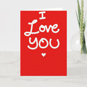 Handgeschriebene romantische Karte 'Ich liebe dich