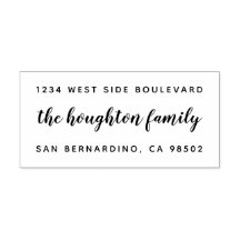 Handgeschriebene Rücksendeadresse von Familienname