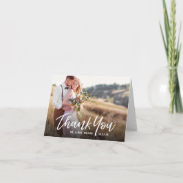 Handgeschriebene rustikale Hochzeit danke Ihnen Fo