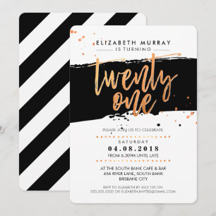 HANDGESCHRIEBENE SCHRIFT art trendy Kupferfolie sc Einladung