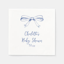 Handgeschriebene Schrift Coquette-Schleife Blaue B