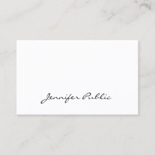 Handgeschriebene Schrift Elegant Einfach Modern Hü Visitenkarte
