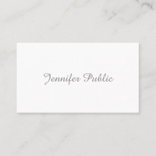 Handgeschriebene Schrift Elegant Minimalistisch Sc Visitenkarte