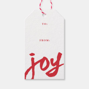 Handgeschriebene Schrift Freude Weihnachten Ferien Geschenkanhänger