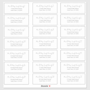 Handgeschriebene Schrift Hochzeitsgast-Adressetike Aufkleber