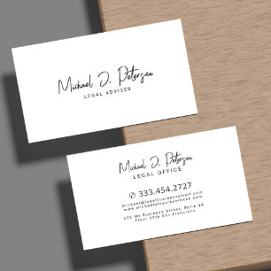 Handgeschriebene Schrift minimalistisches elegante Visitenkarte