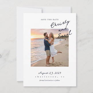 Handgeschriebene schwarze Schrift Save The Date