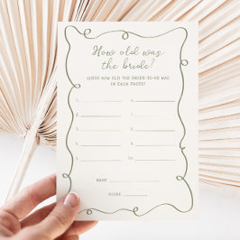 Handgeschriebene Seite Wie alt war die Brautkarte Einladung