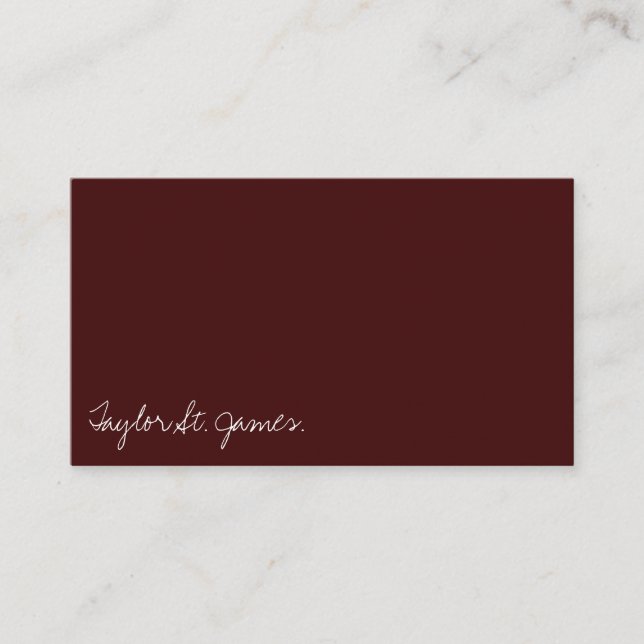 Handgeschriebene Signatur Vintager, benutzerdefini Visitenkarte (Vorderseite)