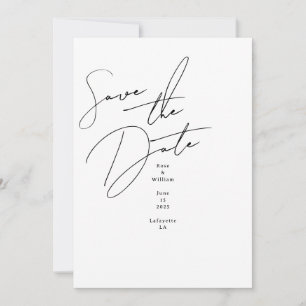 Handgeschriebene Skript-Save the Date-Karte Einladung