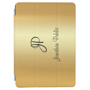 Handgeschriebene Skriptmonogramm-Elegante-Gold-Vor iPad Air Hülle