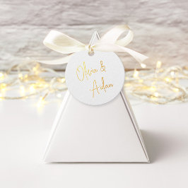 Handgeschriebene Skriptnamen Hochzeit Geschenkanhänger
