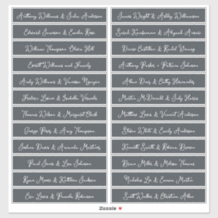 Handgeschriebene Skriptnamen Namen Labels OffBlack