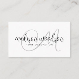 Handgeschriebene Skriptsignatur für Monogram Visitenkarte