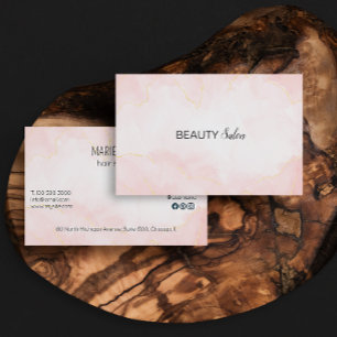 Handgeschriebene Skripttypografie-Rose Gold Black  Visitenkarte