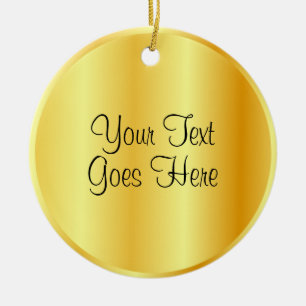 Handgeschriebene Skriptvorlage Gold Look Trendy Keramik Ornament