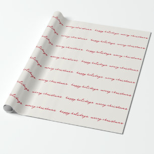 handgeschriebene Tinte Beerenrot auf cremefarbenem Geschenkpapier