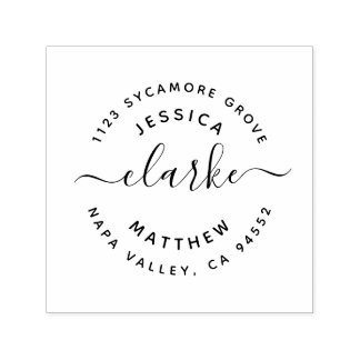 Handgeschriebene Verheiratete Paare Adresse Permastempel