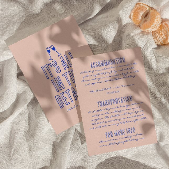 Handgeschriebene, Vintag Gezeichnet Retro-Hochzeit Begleitkarte (Von Creator hochgeladen)