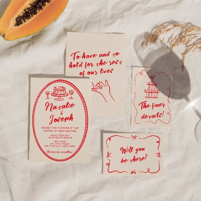 Handgeschriebene, Vintage, einzigartige moderne, e Einladung (Von Creator hochgeladen)