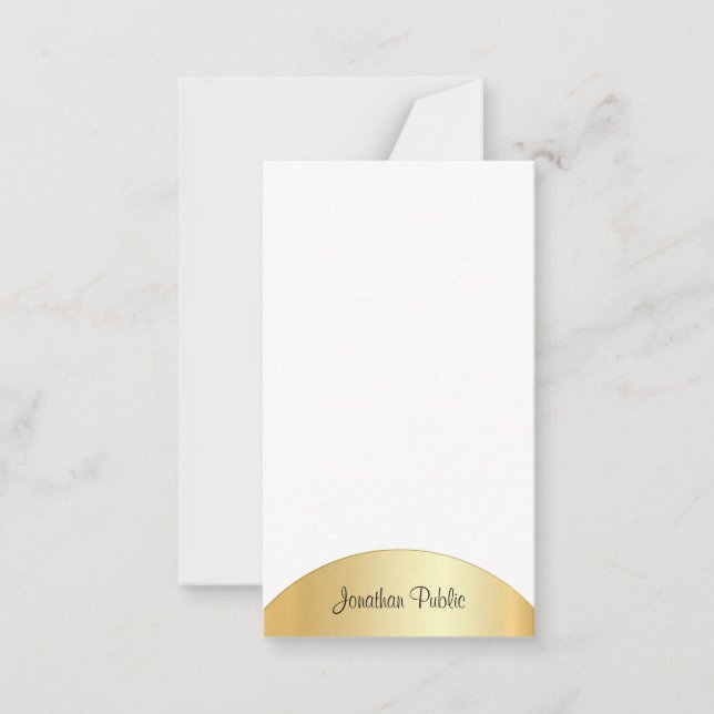 Handgeschriebene Vorlage für mit Monogramm Gold Lo (Vorderseite)