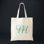 Handgeschriebener Anfangsvorlagenentwurf Tragetasche<br><div class="desc">Moderne Minimalistische handgeschriebene Anfangsbuchstabe Monogram Elegant Modern Template Shopping Geschenk Budget Tote Bag.</div>