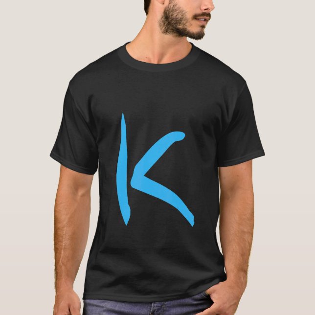 Handgeschriebener Buchstabe K des Alphabets T-Shirt (Vorderseite)