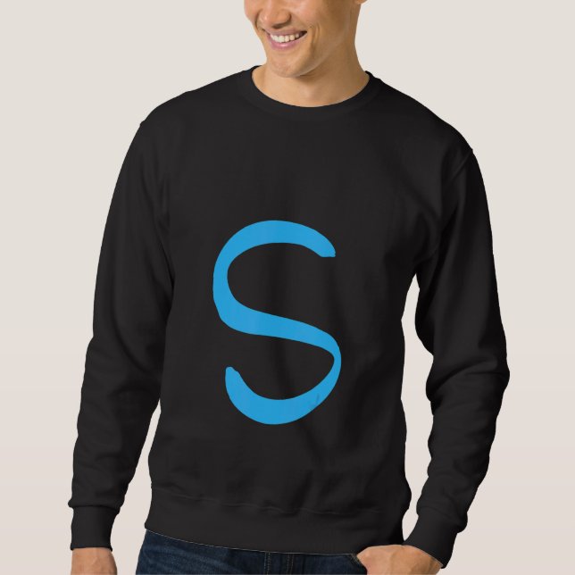 Handgeschriebener Buchstabe S des Alphabets Sweatshirt (Vorderseite)