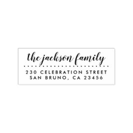 Handgeschriebener Familienname | RÜCKSENDEADRESSE Gummistempel