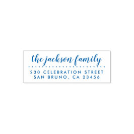 Handgeschriebener Familienname | RÜCKSENDEADRESSE Permastempel