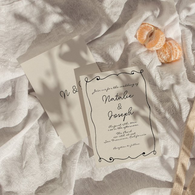 Handgeschriebener farbenfroher Retro-Spaß Einzigar Einladung (Von Creator hochgeladen)