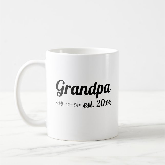 Handgeschriebener Großvater Jahr Kaffeetasse (Links)