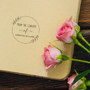 Handgeschriebener Individuelle Name aus der Biblio Permastempel