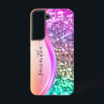 Handgeschriebener Monogram-Irisierender Glitzer-Sh Samsung Galaxy Hülle<br><div class="desc">Das Design ist ein Foto und die Hüllen sind nicht mit echtem Glitzer, Sequinen, Metallen oder Holz gemacht. Dieses Design ist auch auf anderen Telefonmodellen erhältlich. Wählen Sie Gerätetyp aus, um andere iPhone-, Samsung Galaxy- oder Google-Hüllen zu sehen. Einige Stile können geändert werden, indem Sie Style auswählen, wenn dies eine...</div>