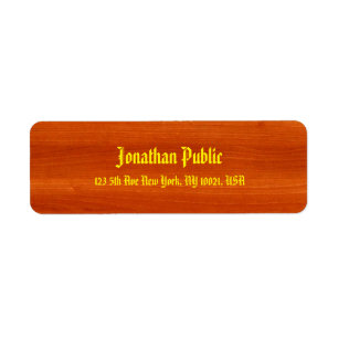 Handgeschriebener Name Gold American Text Walnut W